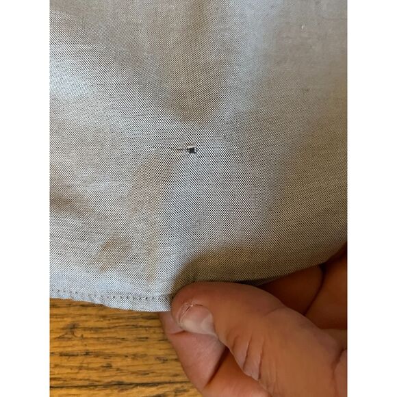 ALLSAINTS Gray Cotton Short Sleeve Button Up Shirt Top Mens Size XXL - Picture 12 of 12